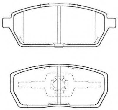 AISIN ASN2017 Комплект тормозных колодок, дисковый тормоз