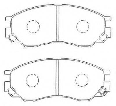 AISIN ASN255 Комплект тормозных колодок, дисковый тормоз