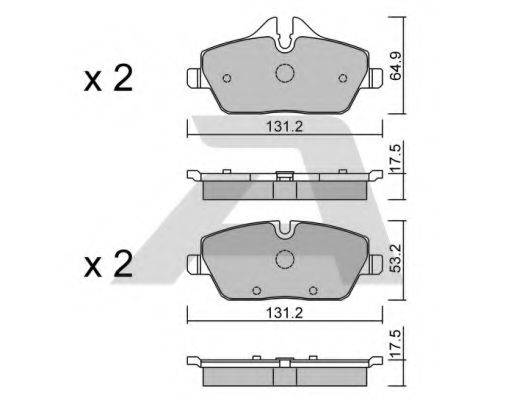 AISIN BPBM1006 Комплект тормозных колодок, дисковый тормоз