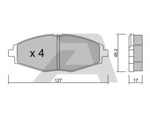 AISIN BPDO1001 Комплект тормозных колодок, дисковый тормоз