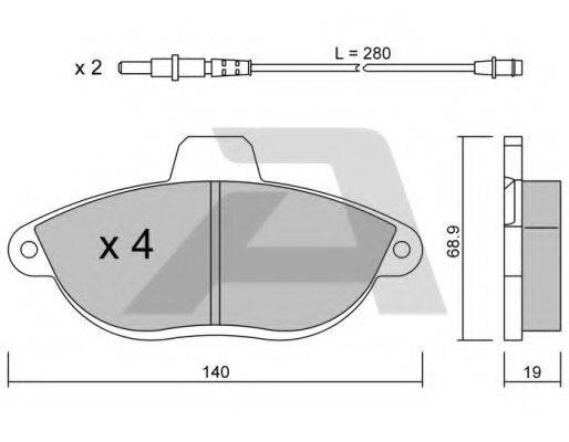 AISIN BPFI1012 Комплект тормозных колодок, дисковый тормоз