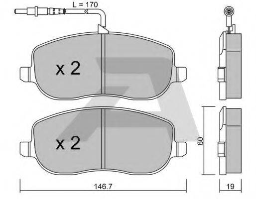 AISIN BPFI1023 Комплект тормозных колодок, дисковый тормоз