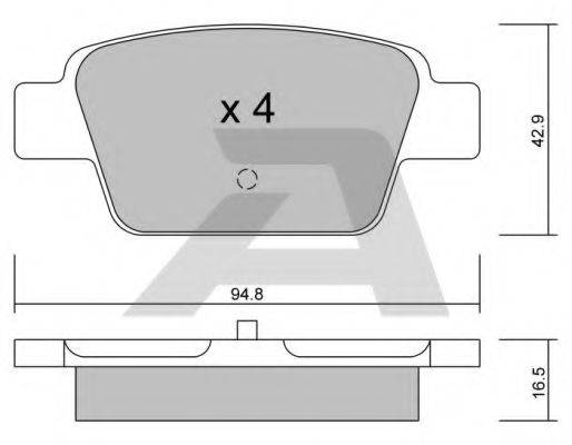 AISIN BPFI2003 Комплект тормозных колодок, дисковый тормоз