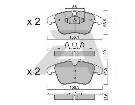 AISIN BPFO1003 Комплект тормозных колодок, дисковый тормоз