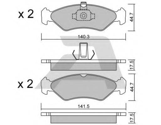 AISIN BPFO1011 Комплект тормозных колодок, дисковый тормоз