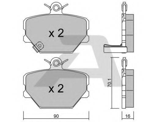AISIN BPMB1001 Комплект тормозных колодок, дисковый тормоз