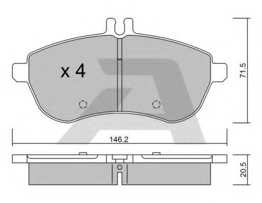 AISIN BPMB1002 Комплект тормозных колодок, дисковый тормоз