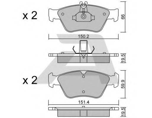 AISIN BPMB1004 Комплект тормозных колодок, дисковый тормоз