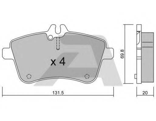 AISIN BPMB1008 Комплект тормозных колодок, дисковый тормоз