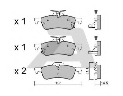 AISIN BPTO2004 Комплект тормозных колодок, дисковый тормоз