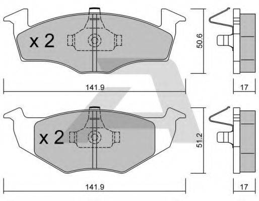 AISIN BPVW1018 Комплект тормозных колодок, дисковый тормоз