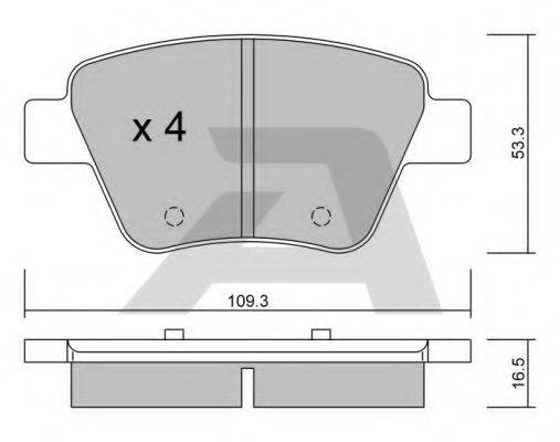 AISIN BPVW2006 Комплект тормозных колодок, дисковый тормоз