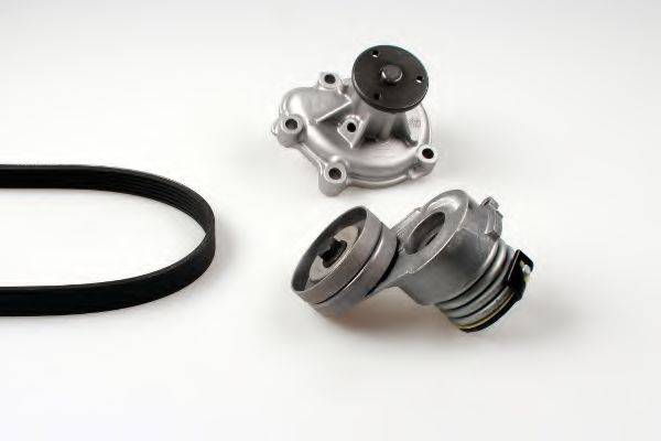 HEPU PK03720 Водяной насос + комплект ручейковых ремней