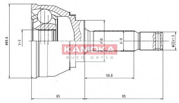 KAMOKA 6248 Шарнирный комплект, приводной вал