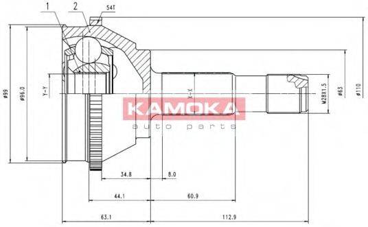 KAMOKA 6506 Шарнирный комплект, приводной вал