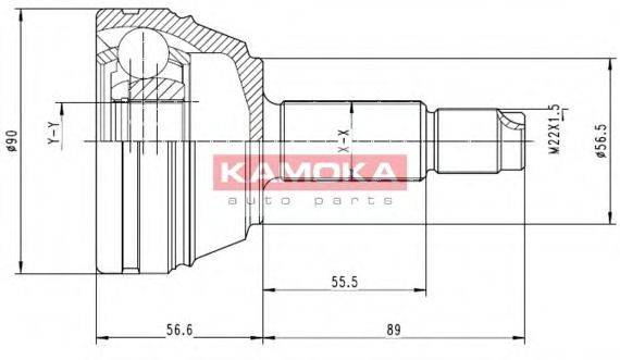 KAMOKA 6710 Шарнирный комплект, приводной вал