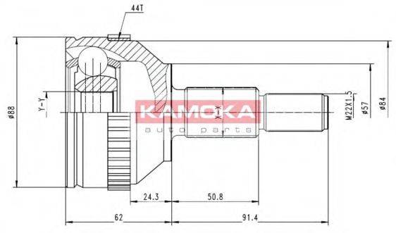 KAMOKA 6712 Шарнирный комплект, приводной вал