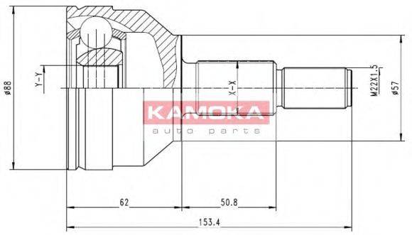 KAMOKA 6716 Шарнирный комплект, приводной вал