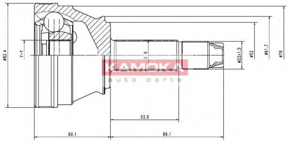 KAMOKA 6726 Шарнирный комплект, приводной вал