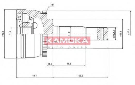 KAMOKA 6848 Шарнирный комплект, приводной вал