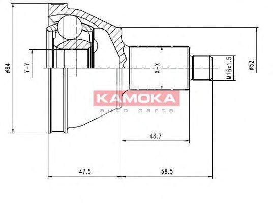 KAMOKA 7084 Шарнирный комплект, приводной вал