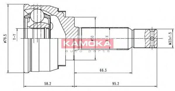 KAMOKA 6088 Шарнирный комплект, приводной вал