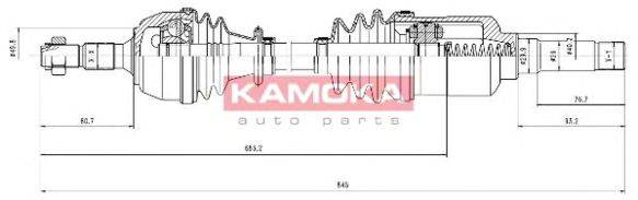 KAMOKA CT1138906 Приводной вал