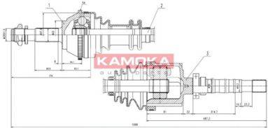 KAMOKA CT1138914 Приводной вал