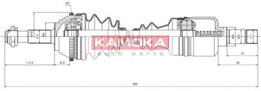 KAMOKA CT1138915A Приводной вал