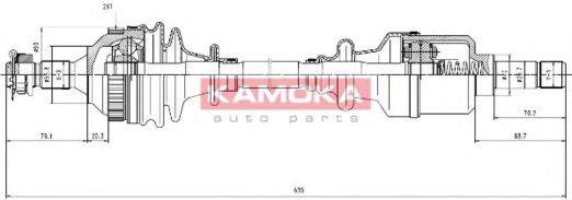 KAMOKA CT1138926A Приводной вал