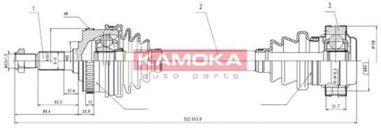 KAMOKA ME1138905A Приводной вал