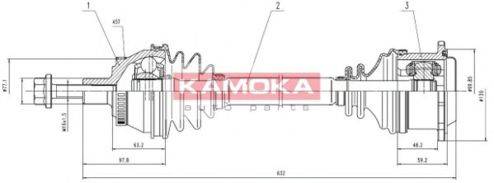 KAMOKA VW1138921A Приводной вал