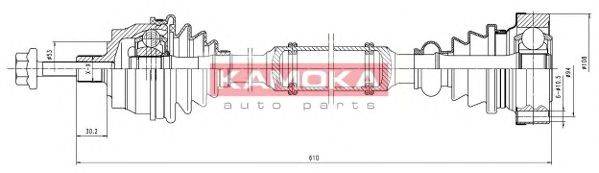 KAMOKA VW1138930 Приводной вал