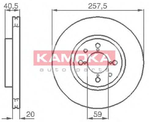 KAMOKA 1031042 Тормозной диск