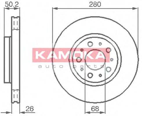 KAMOKA 1031210 Тормозной диск