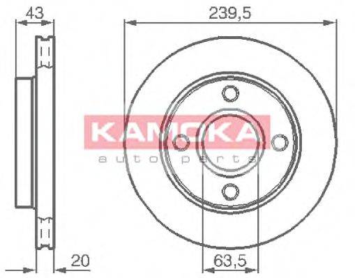 KAMOKA 1031532 Тормозной диск