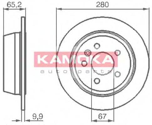 KAMOKA 1031722 Тормозной диск