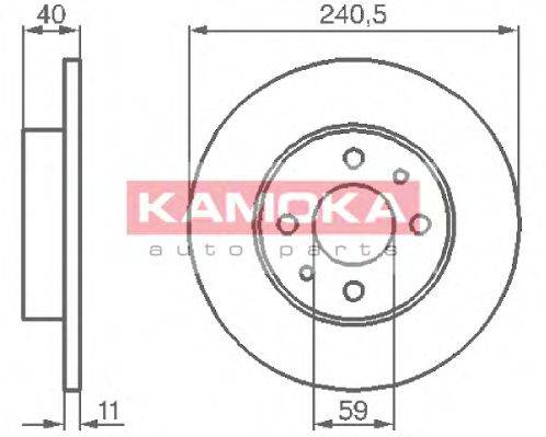 KAMOKA 103280 Тормозной диск