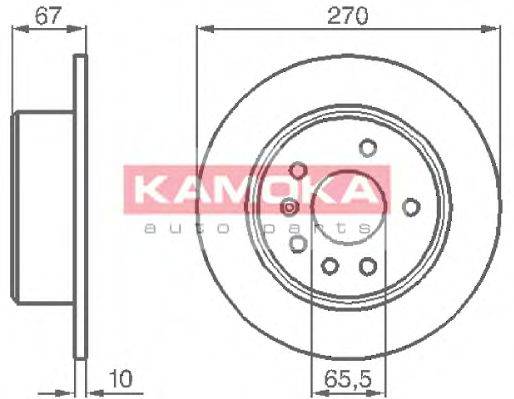 KAMOKA 103478 Тормозной диск
