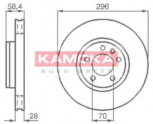 KAMOKA 103660 Тормозной диск