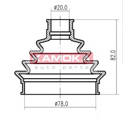 KAMOKA 1146238 Пыльник, приводной вал