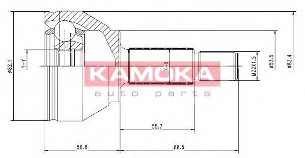 KAMOKA 7092 Шарнирный комплект, приводной вал