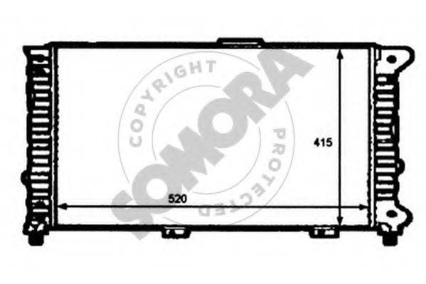 SOMORA 011241 Радиатор, охлаждение двигателя