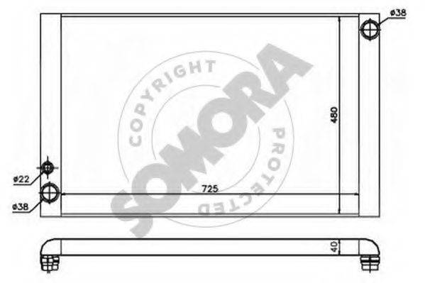 SOMORA 024140 Радиатор, охлаждение двигателя