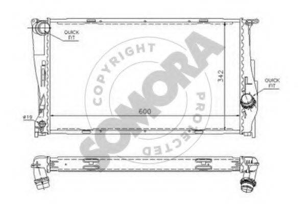 SOMORA 040740A Радиатор, охлаждение двигателя