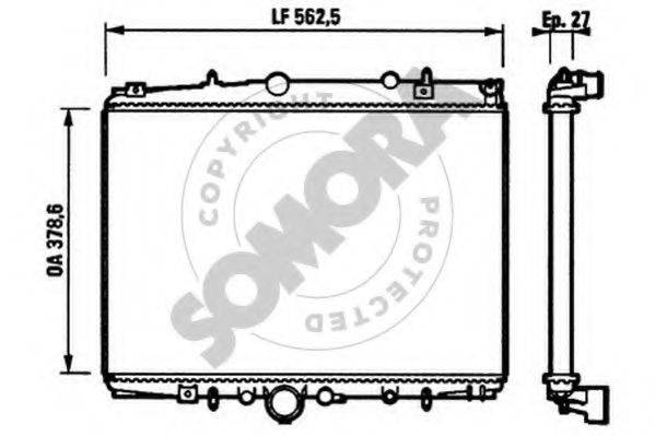 SOMORA 052340 Радиатор, охлаждение двигателя