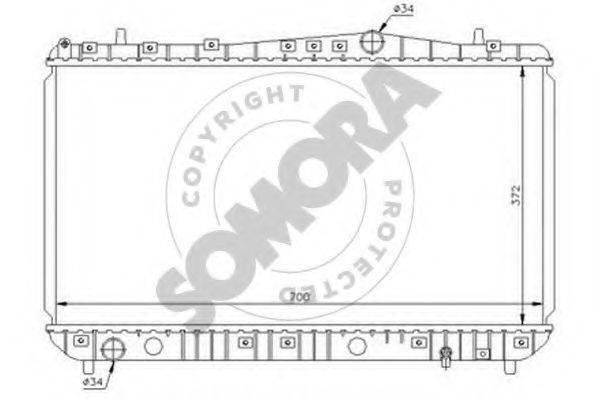 SOMORA 064040 Радиатор, охлаждение двигателя