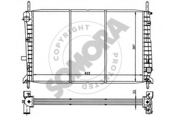 SOMORA 095042 Радиатор, охлаждение двигателя