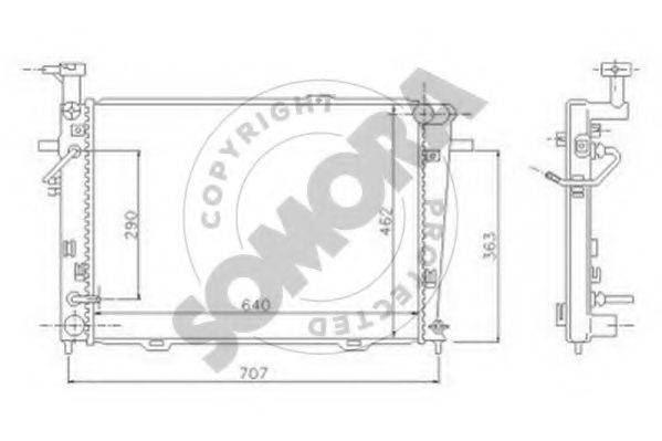 SOMORA 136540 Радиатор, охлаждение двигателя