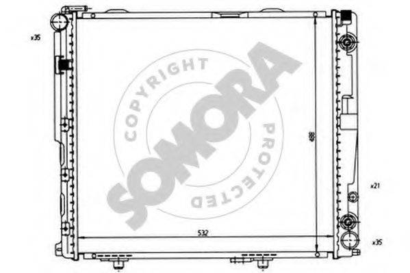 SOMORA 170543 Радиатор, охлаждение двигателя